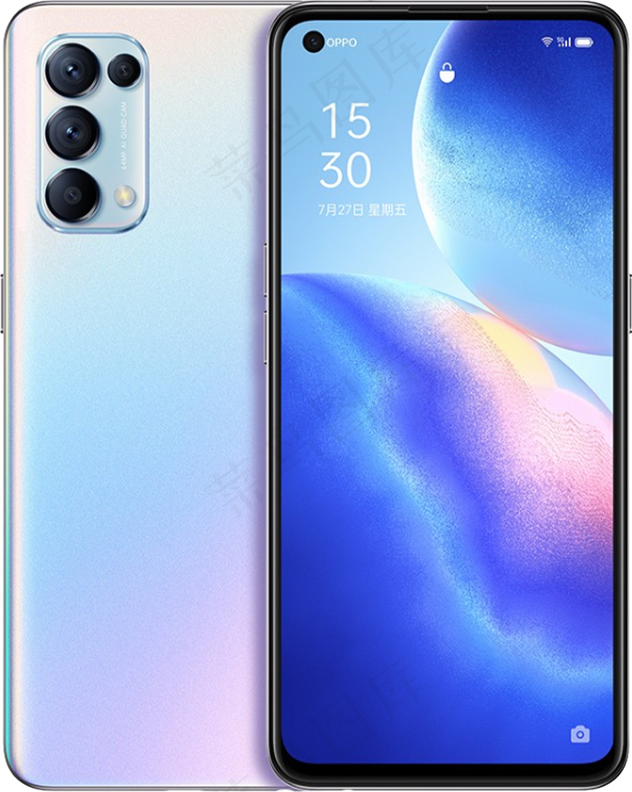 oppo reno 5k蓝紫色psd模版下载