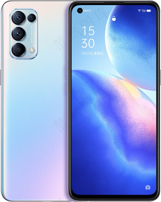 oppo reno 5k蓝紫色