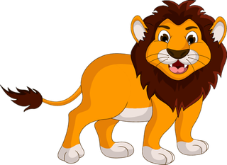 狮子棕色卡通