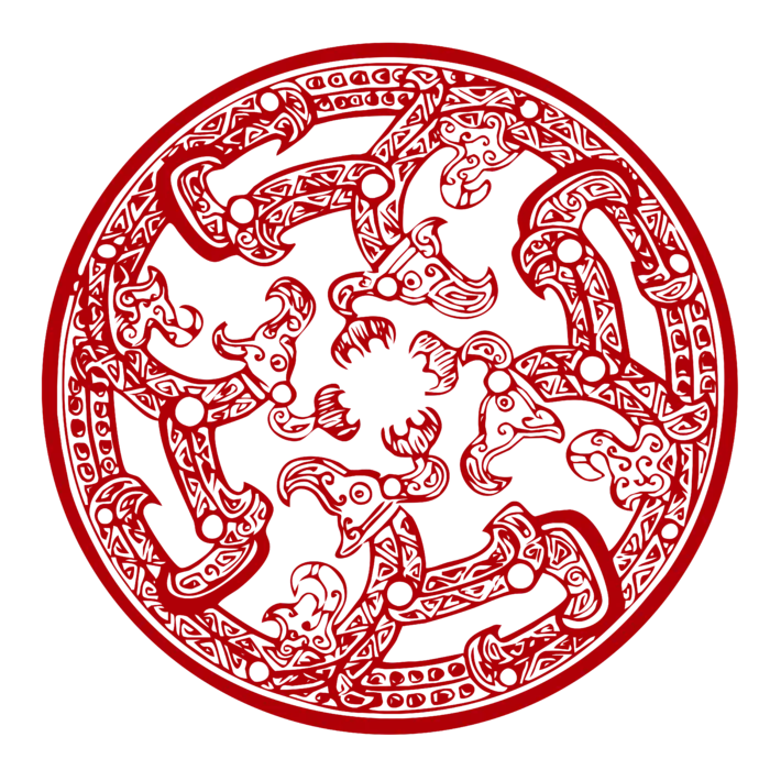红色喜庆简约风传统吉祥纹样纹路纹理免扣PNG素材图片 (57)