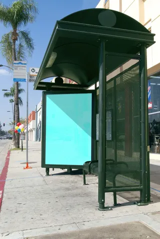 灯箱广告 公交站候车亭样机