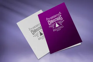 圣诞节主题紫色样机