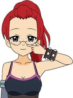 眼镜运动女孩素材卡通人物