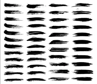 矢量水墨笔触素材