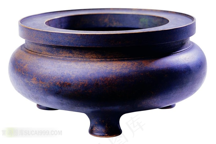 古典三角青铜盛物器具