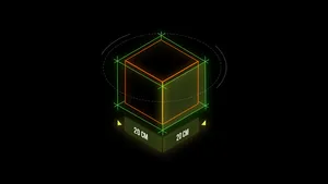 正方形赛博朋克科技图案素材