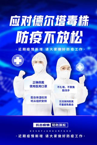 新冠疫情常态化防疫公益宣传海报