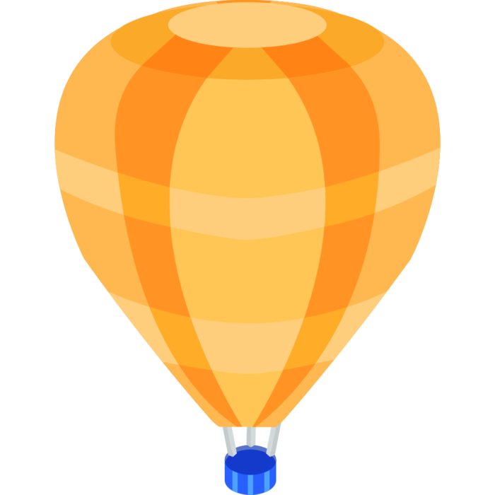 彩色热气球装饰元素