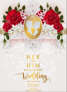 祝贺婚礼结婚邀请卡素材