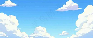 清新蓝天白云天空