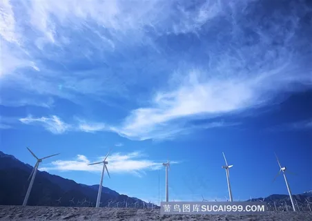 湛蓝色的天空云层素材