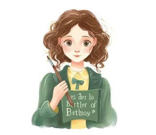 教师指导教学插画