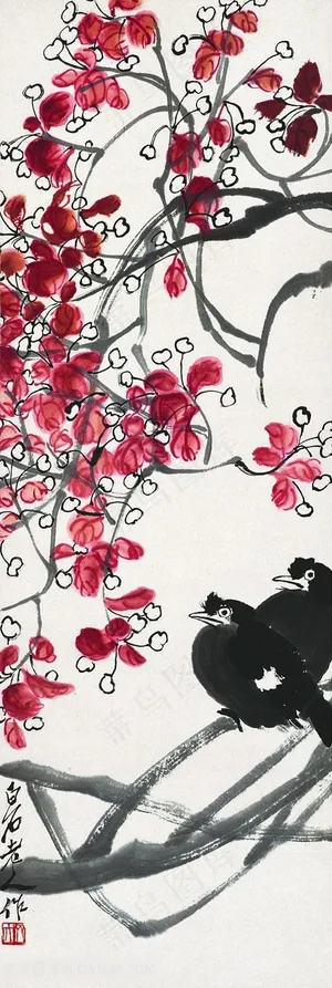 齐白石花鸟水墨国画图片 齐白石花鸟水墨国画图片