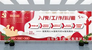 党建文化墙入党工作流程