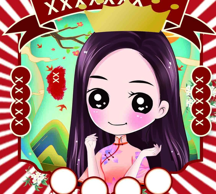 美女   矢量美女  手绘美女  农田