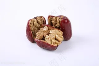 食物核桃和枣