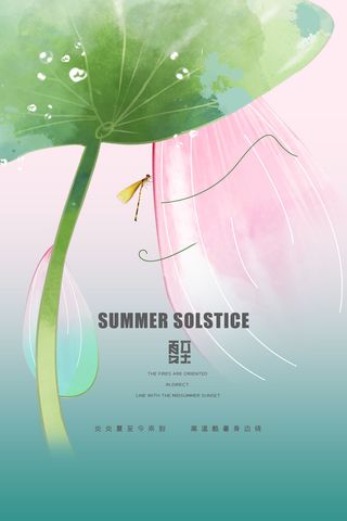 小清新简约夏至创意海报设计