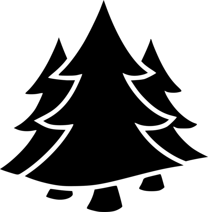 剪影松树现代农业