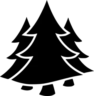 剪影松树现代农业