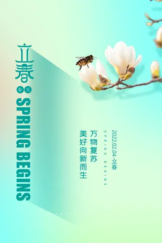 创意立春节气营销活动海报模版
