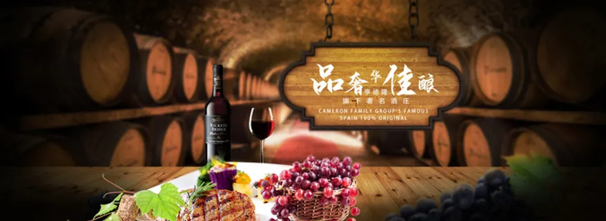 法国原瓶红酒进口葡萄酒时尚简约产品banner