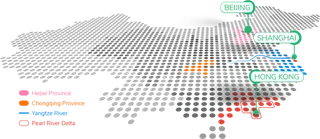 中国地图网络主机分布科技kv主视觉素材