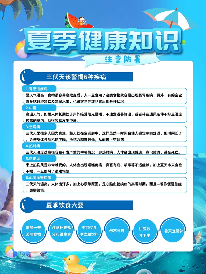 夏季防中暑psd模版下载