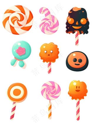 糖果万圣节不给糖果就捣蛋插画免抠