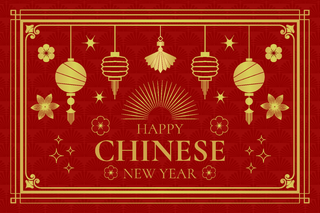 新年海报贺卡红包背景