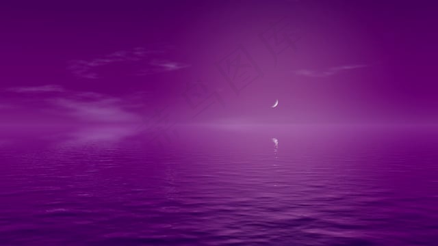 月亮, 海洋, 夜晚, 反射, 月光, 海, 云, 幻想