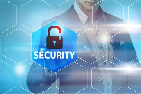 高端大气蓝色几何安防系统高清图片 高端大气蓝色几何安防系统高清图片