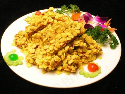 金酥牛排美食素材图片