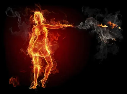 高清创意火焰美女图火的图片 高清创意火焰美女图火的图片