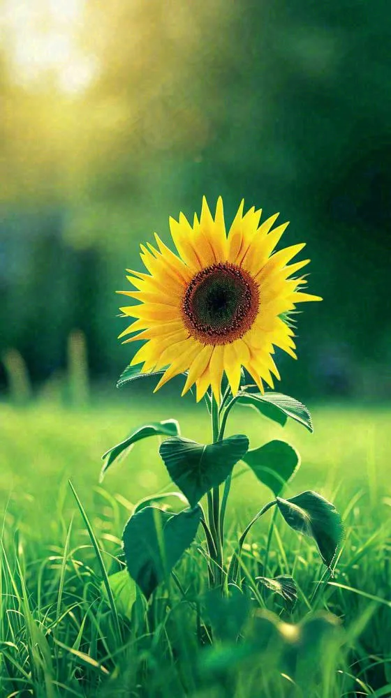 阳光下向日葵特写夏至夏天摄影图(816x1456)