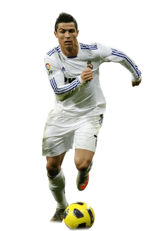 足球运动员踢球射门免抠