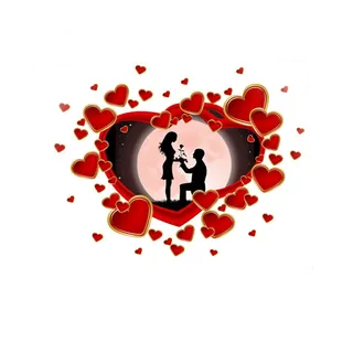 爱心送花情人节