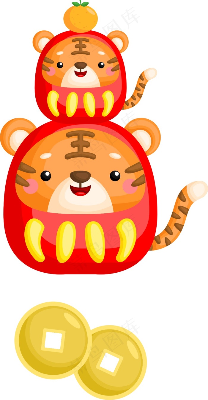 虎年大小虎图片