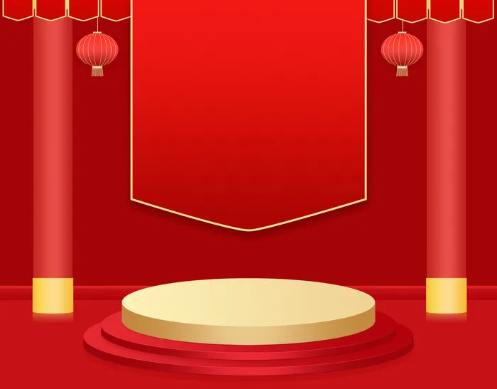 红色庄严海报背景