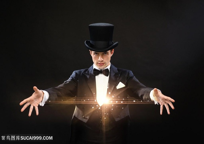 正在进行表演魔术师