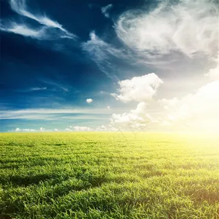 唯美天空草原景色素材图