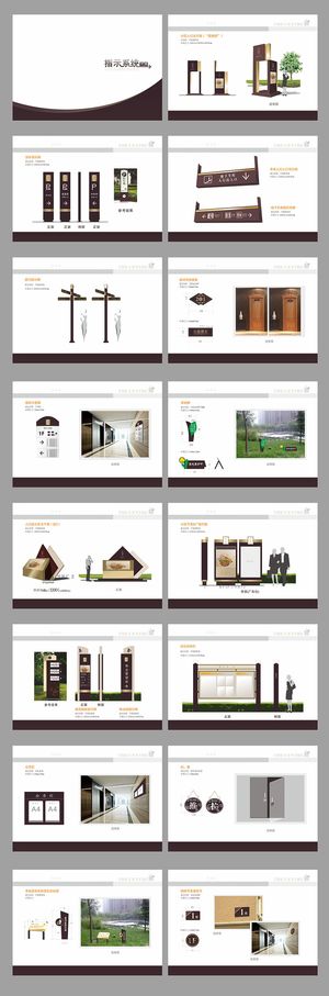 全套地产导视牌标识系统设计
