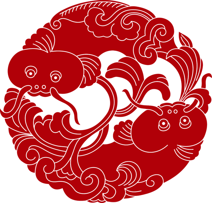 红色喜庆简约风传统吉祥纹样纹路纹理免扣PNG素材图片 (6)