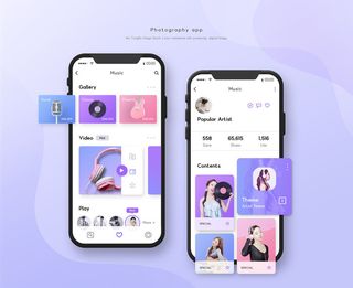 UI多页面包装展示手机APP交互界面样机长图概念PSD设计模板