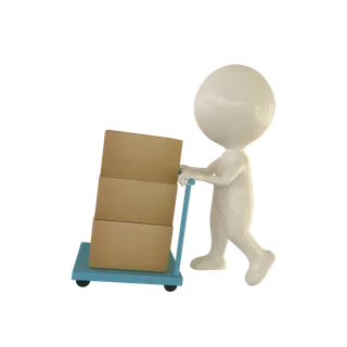 3D商务小人合作火柴人办公白领团队小黑人元素PNG设计素材模板