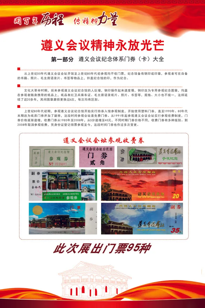 遵义会议纪念体系门券大全cdr矢量模版下载