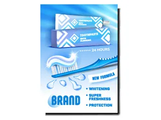 矢量口腔牙刷与冲洗器广告