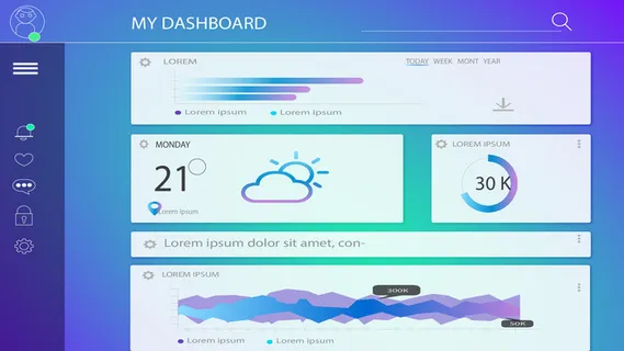 可视化大数据科技网页后台管理图表软件AI界面PSD模版素材源文件