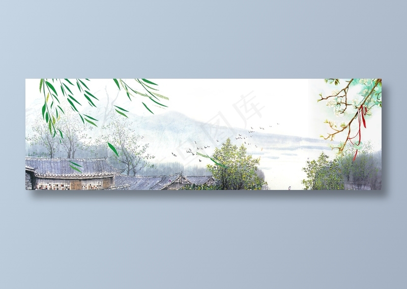山水水墨画素材