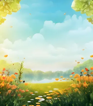 绿色清新户外草地背景