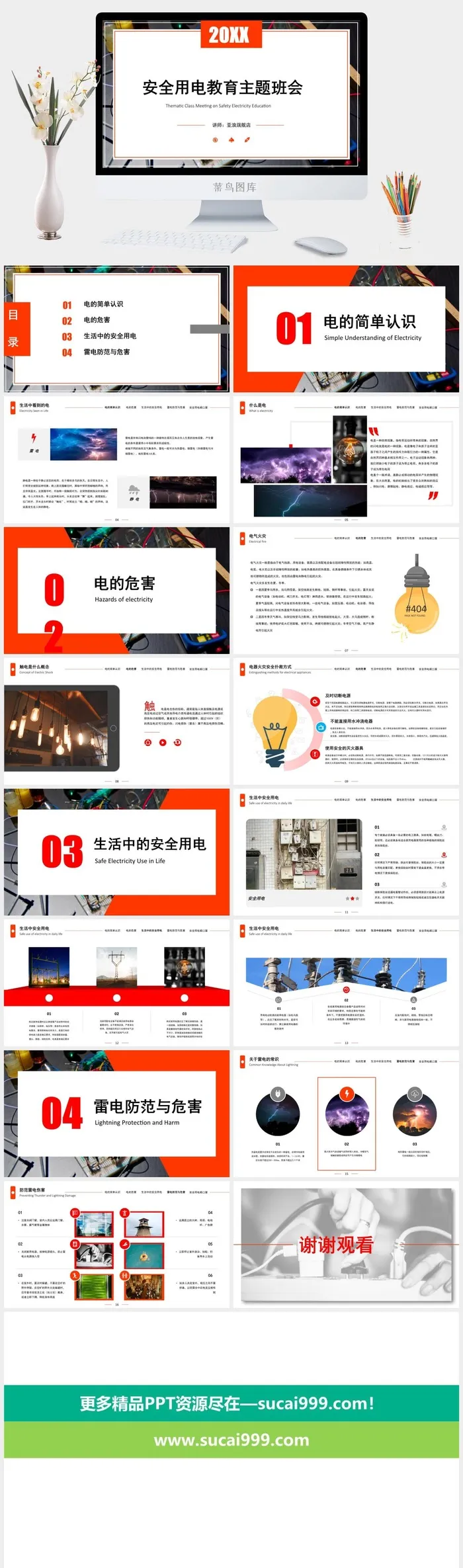 安全用电PPT宣传模板